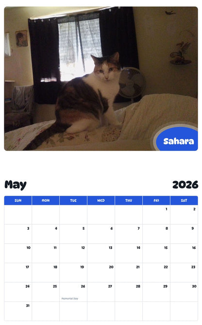 2026 - 2027 Sahara - Pawidols Pet Calendar