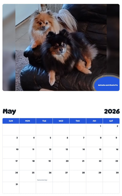 2026 - 2027 Natasha and Charlotte - Pawidols Pet Calendar