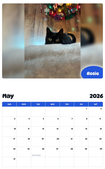 2026 - 2027 Rosie - Pawidols Pet Calendar