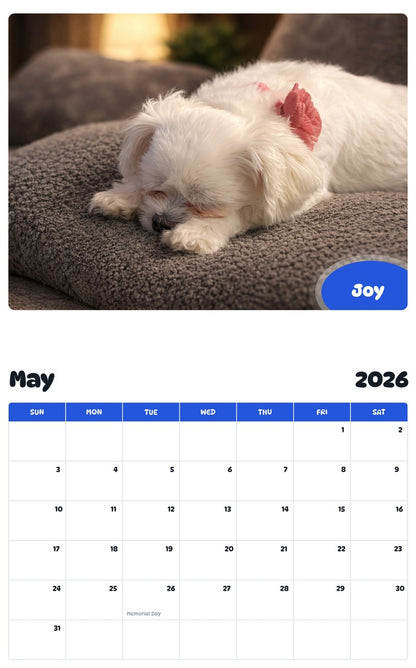 2026 - 2027 Joy - Pawidols Pet Calendar