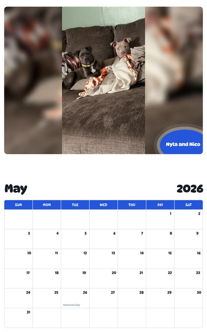 2026 - 2027 Nyla and Nico - Pawidols Pet Calendar
