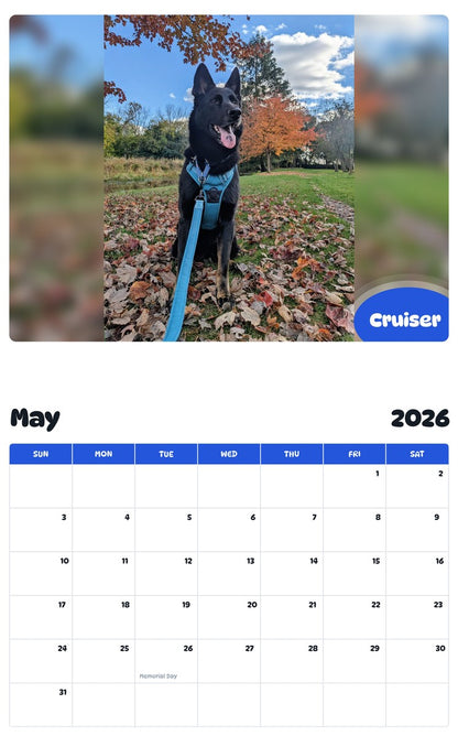 2026 - 2027 Cruiser - Pawidols Pet Calendar