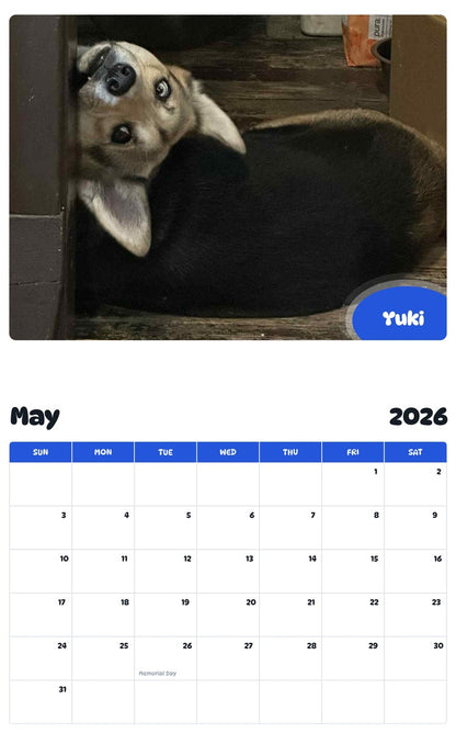 2026 - 2027 Yuki - Pawidols Pet Calendar