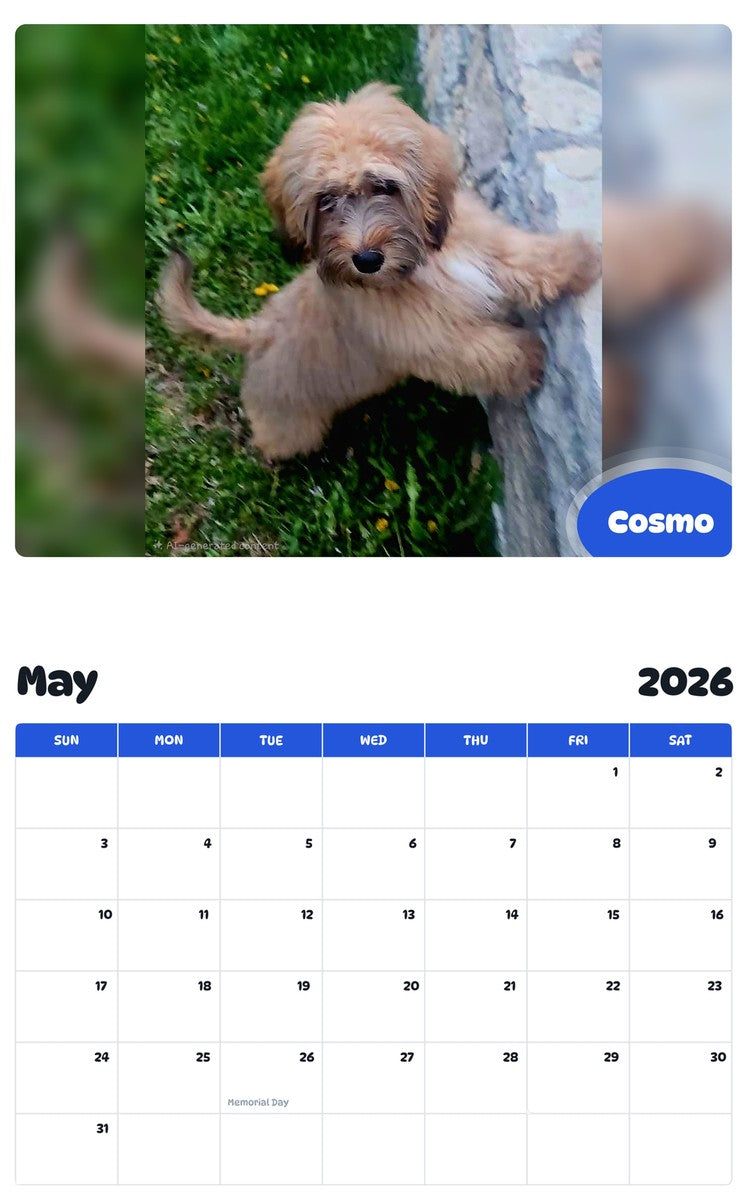 2026 - 2027 Cosmo - Pawidols Pet Calendar