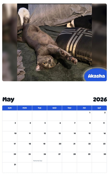 2026 - 2027 Akasha - Pawidols Pet Calendar