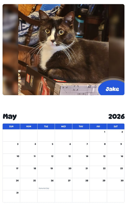 2026 - 2027 Jake - Pawidols Pet Calendar