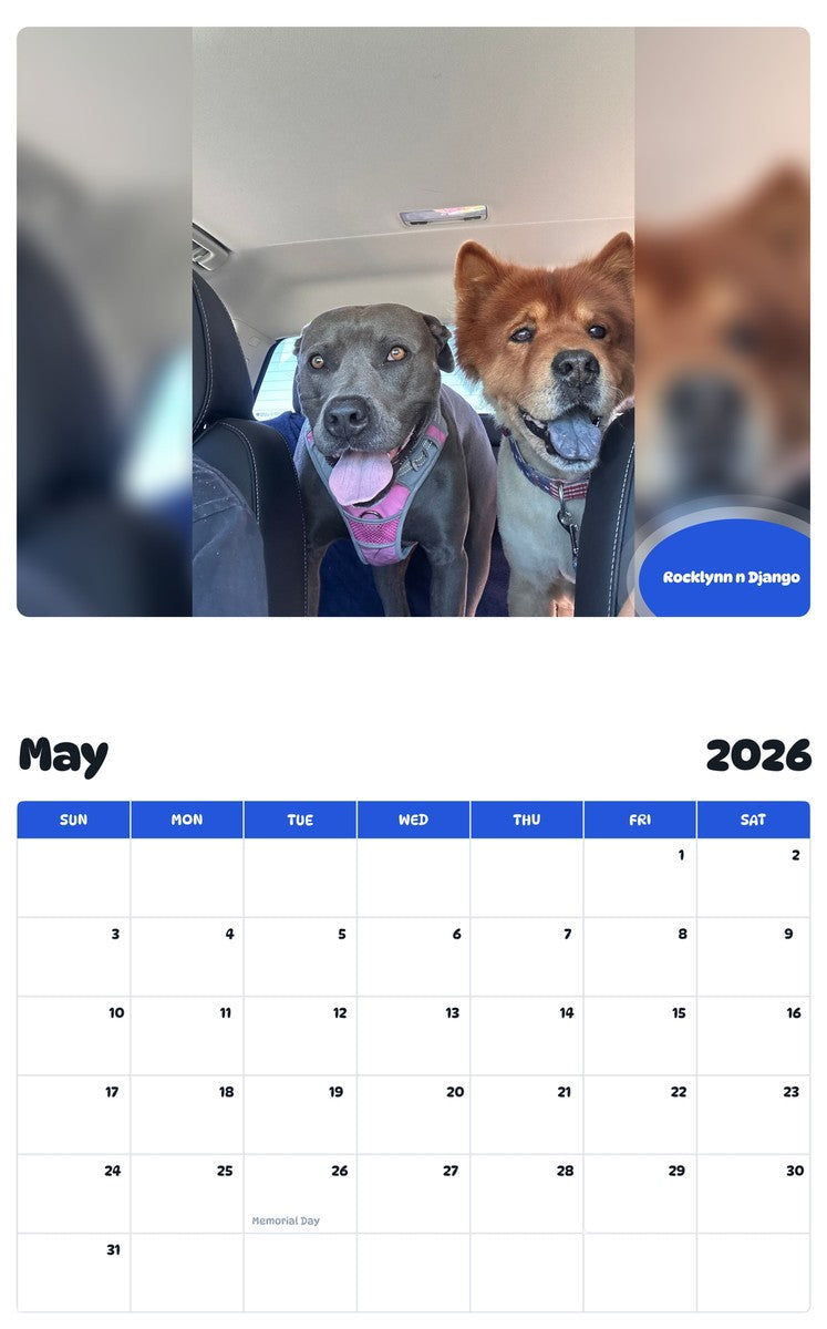2026 - 2027 Rocklynn n Django - Pawidols Pet Calendar