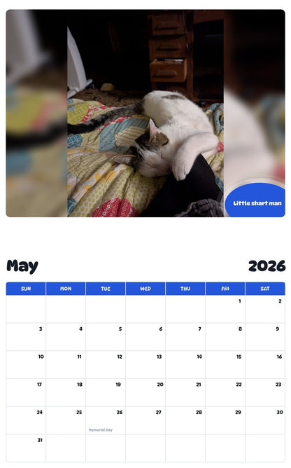 2026 - 2027 Little shart man - Pawidols Pet Calendar