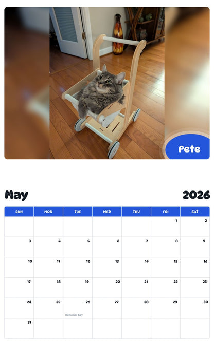2026 - 2027 Pete - Pawidols Pet Calendar