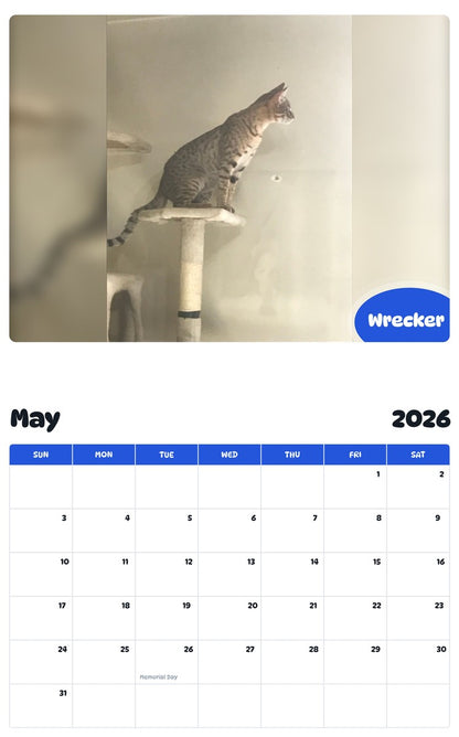 2026 - 2027 Wrecker - Pawidols Pet Calendar
