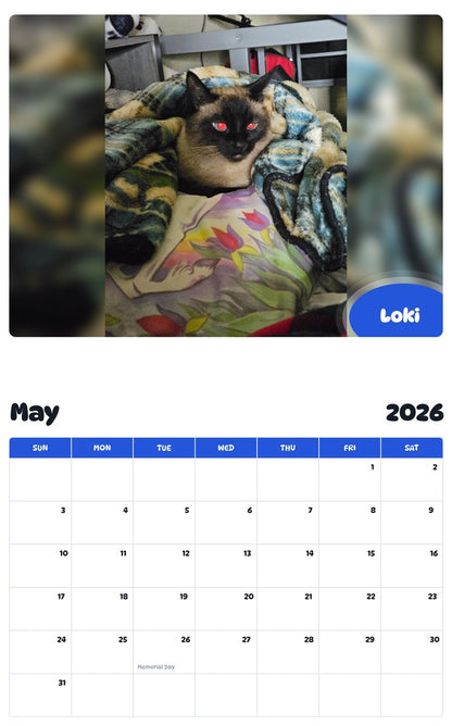 2026 - 2027 Loki - Pawidols Pet Calendar