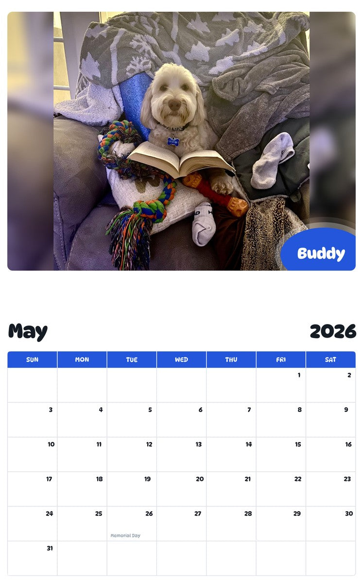 2026 - 2027 Buddy - Pawidols Pet Calendar