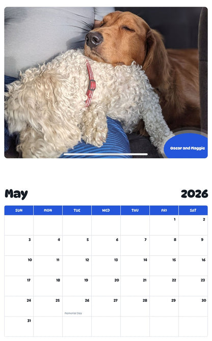 2026 - 2027 Oscar and Maggie - Pawidols Pet Calendar