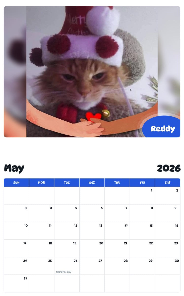 2026 - 2027 Reddy - Pawidols Pet Calendar