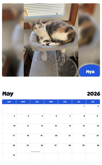 2026 - 2027 Mya - Pawidols Pet Calendar