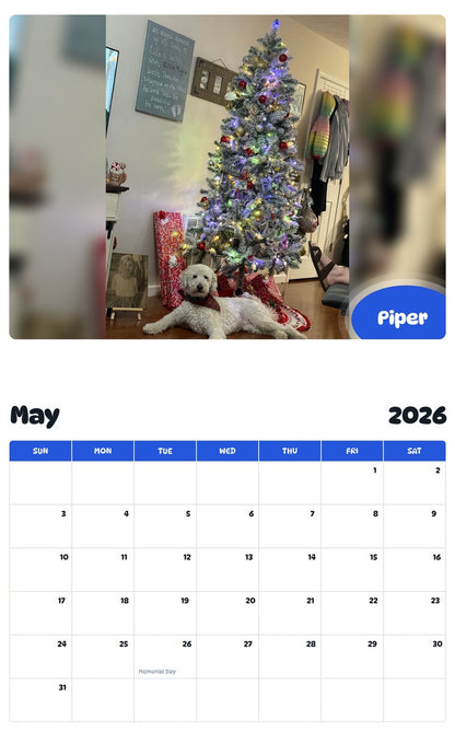 2026 - 2027 Piper - Pawidols Pet Calendar