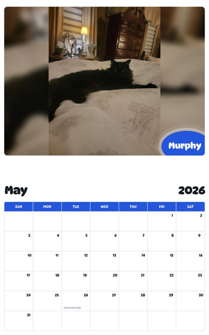2026 - 2027 Murphy - Pawidols Pet Calendar