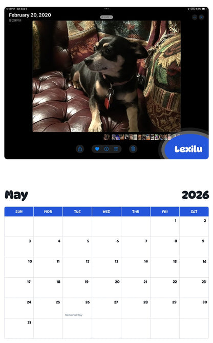 2026 - 2027 Lexilu - Pawidols Pet Calendar
