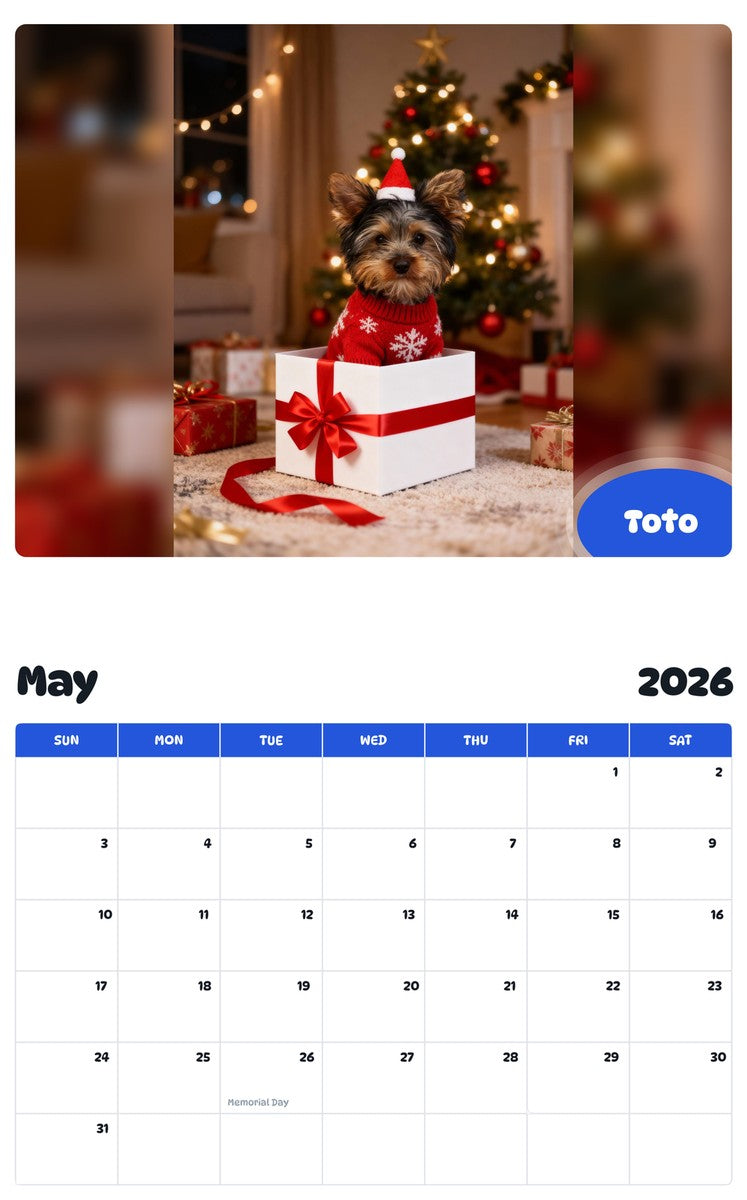 2026 - 2027 Toto - Pawidols Pet Calendar