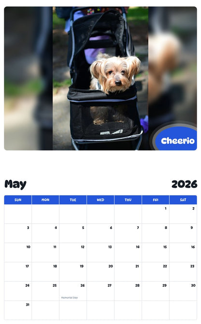 2026 - 2027 Cheerio - Pawidols Pet Calendar