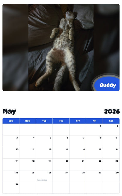 2026 - 2027 Buddy - Pawidols Pet Calendar