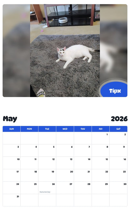 2026 - 2027 Tipx - Pawidols Pet Calendar