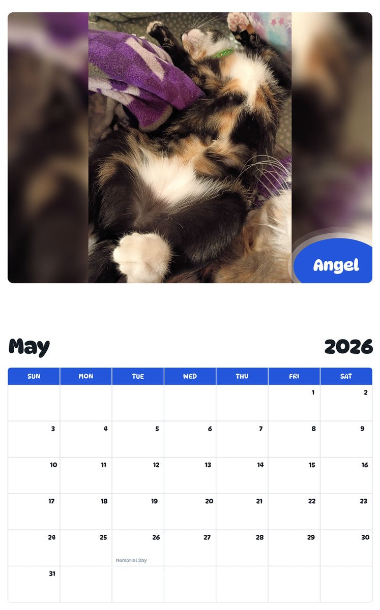 2026 - 2027 Angel - Pawidols Pet Calendar