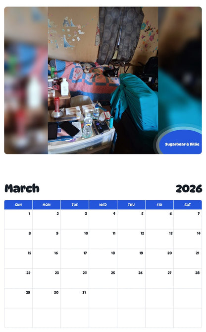 November 2025 - October 2026 Sugarbear & Billie - Pawidols Pet Calendar