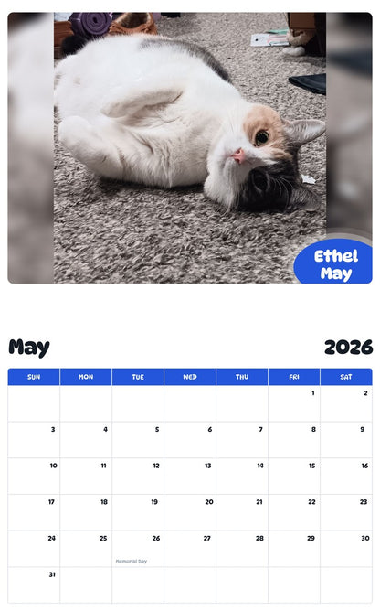 2026 - 2027 Ethel May - Pawidols Pet Calendar