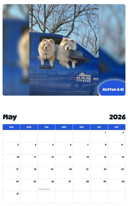 2026 - 2027 Kotton & Ki - Pawidols Pet Calendar