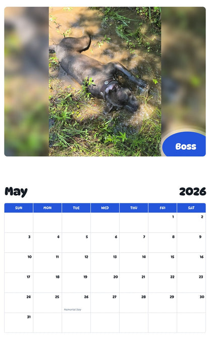 2026 - 2027 Boss - Pawidols Pet Calendar