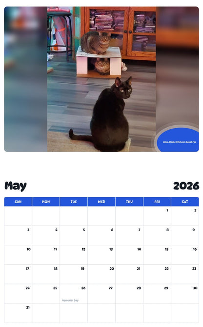 2026 - 2027 Olive, Black, Britches & Sweet Pea - Pawidols Pet Calendar