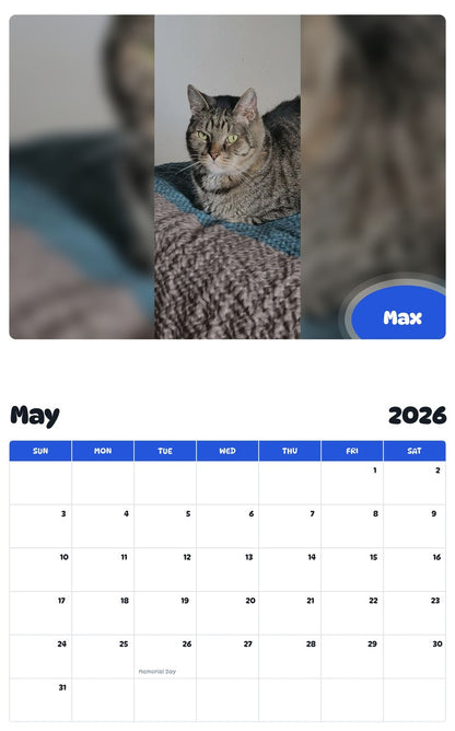 2026 - 2027 Max - Pawidols Pet Calendar