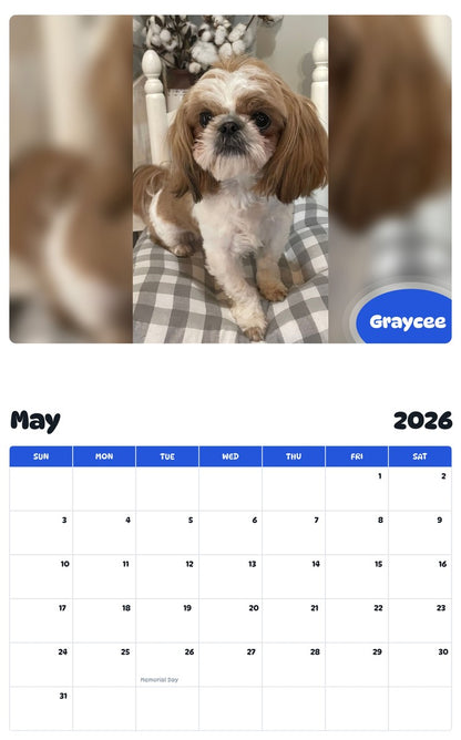 2026 - 2027 Graycee - Pawidols Pet Calendar