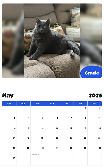 2026 - 2027 Gracie - Pawidols Pet Calendar