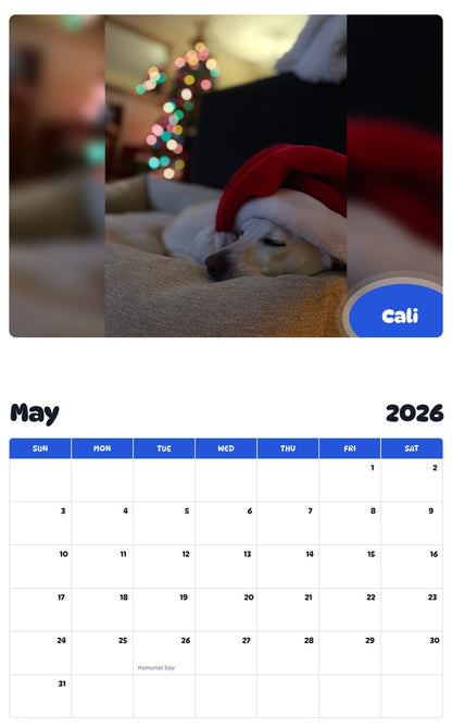 2026 - 2027 Cali - Pawidols Pet Calendar