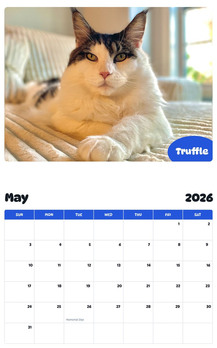 2026 - 2027 Truffle - Pawidols Pet Calendar