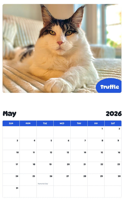 2026 - 2027 Truffle - Pawidols Pet Calendar