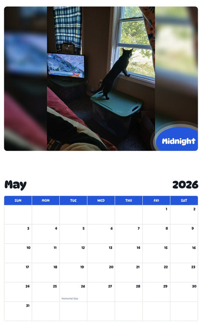 2026 - 2027 Midnight - Pawidols Pet Calendar