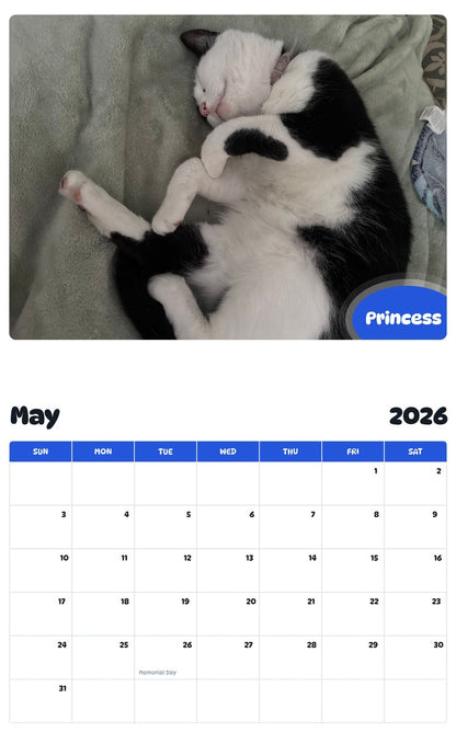 2026 - 2027 Princess - Pawidols Pet Calendar