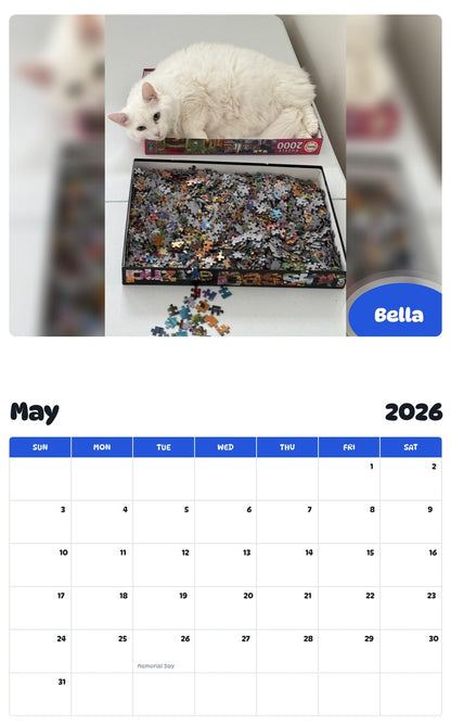 2026 - 2027 Bella - Pawidols Pet Calendar