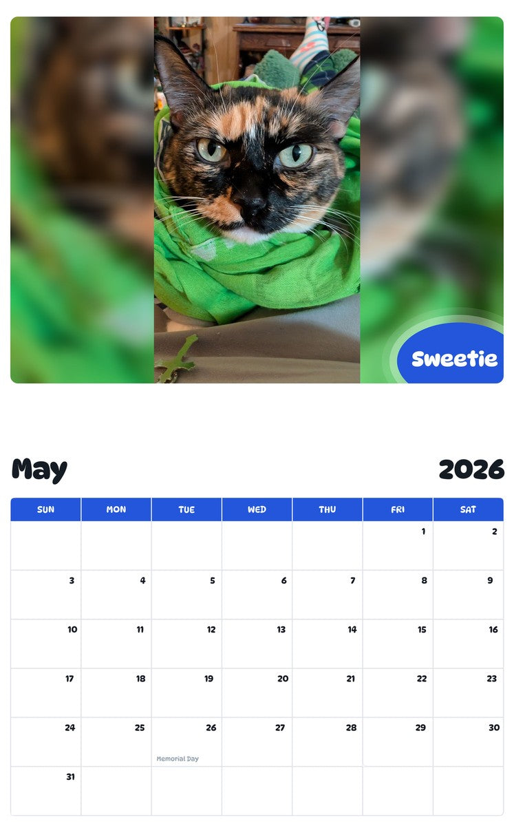2026 - 2027 Sweetie - Pawidols Pet Calendar