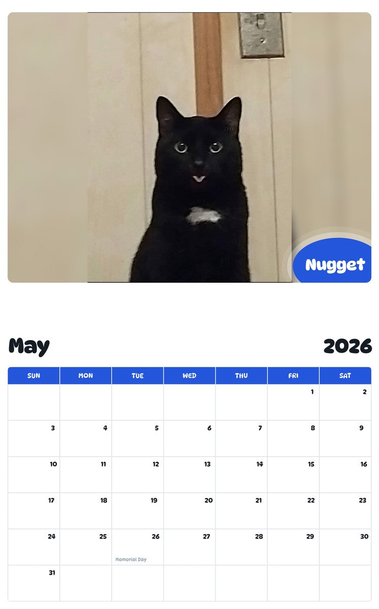 2026 - 2027 Nugget - Pawidols Pet Calendar