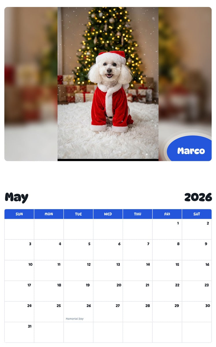 2026 - 2027 Marco - Pawidols Pet Calendar