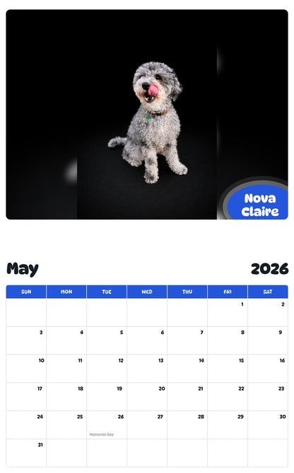 2026 - 2027 Nova Claire - Pawidols Pet Calendar