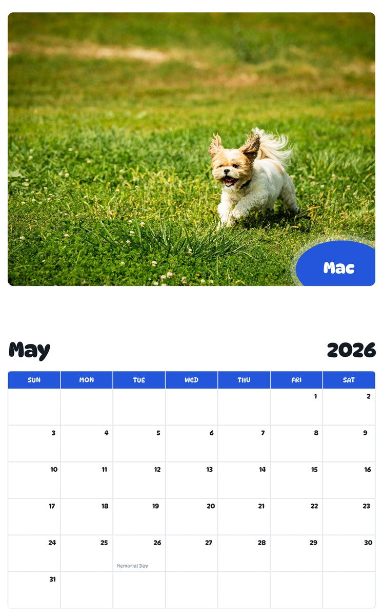 2026 - 2027 Mac - Pawidols Pet Calendar