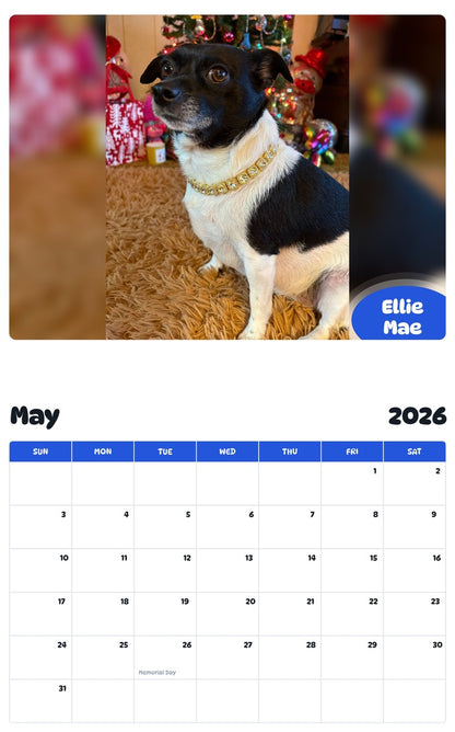 2026 - 2027 Ellie Mae - Pawidols Pet Calendar