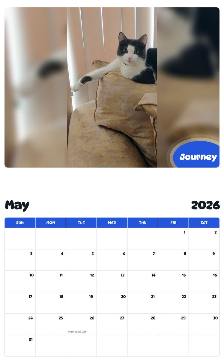 2026 - 2027 Journey - Pawidols Pet Calendar