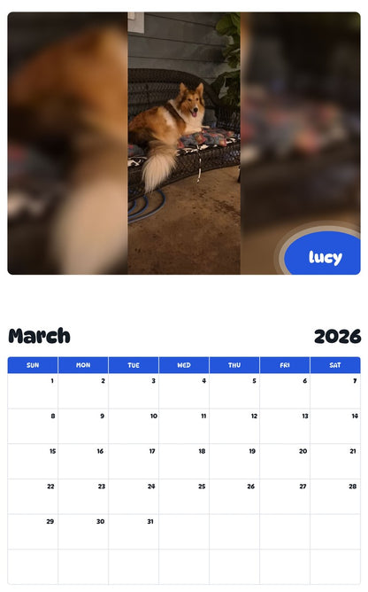 November 2025 - October 2026 lucy - Pawidols Pet Calendar