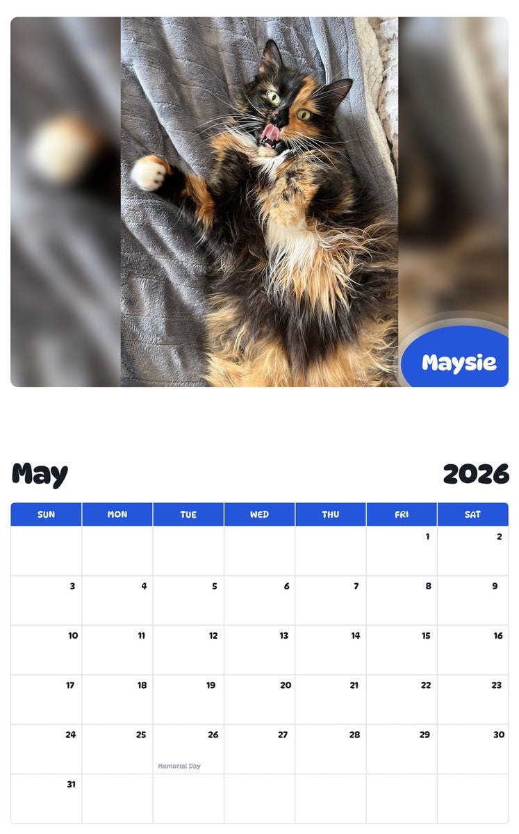 2026 - 2027 Maysie - Pawidols Pet Calendar